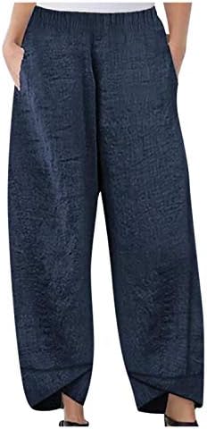 Niuqi ženske ljetne hlače od pamuka i posteljine širokih nogu, moderne jednostavne ravne hlače, nove ležerne hlače