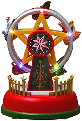 DHTDVD božićna glazbena kutija s laganom dekor dekor blagdanski glazbeni ukrasi Godišnja dekoracija poklon