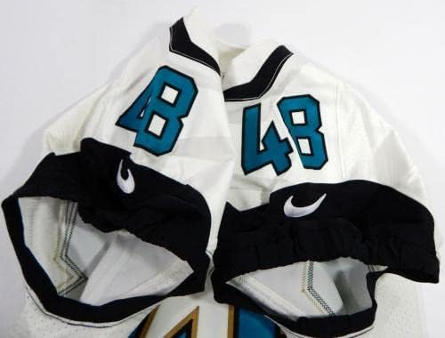 2014. Jacksonville Jaguars 48 Igra izdana White Jersey 44 DP36959 - Nepotpisana NFL igra korištena dresova