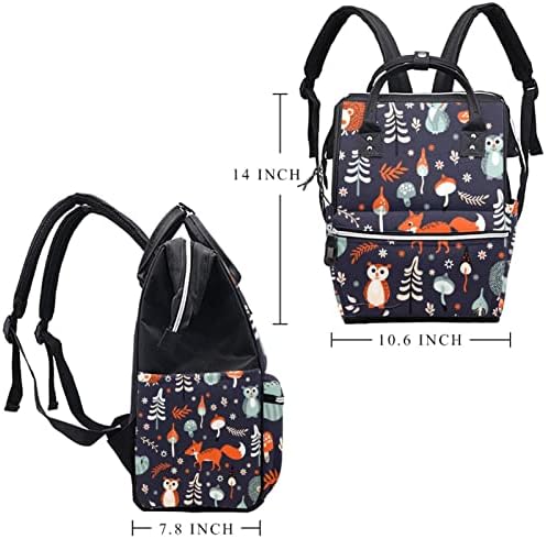 Guerotkr putuju ruksak, vrećica pelena, vrećice s pelena s ruksacima, uzorak gljiva lisica ptica