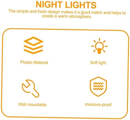 Veemoon 1pc noćna lagana bijela kuća dekor home pokloni noćno svjetlo za djecu zatamnjeno noćno svjetlo za spavanje svjetiljke senzor
