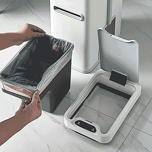 Zhaolei Indukcijska kanta s poklopcem 7L kupaonice za smeće s toaletnim četkom i kutijom za tkivo od nehrđajućeg čelika automatsko