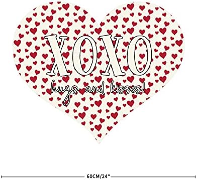 Sretno Valentinovo zidna naljepnica Valentine XOXO HUS & KISS vinil zidne naljepnice Crveno -bijelo srce Ljubav vrtić Ukloniti zidni