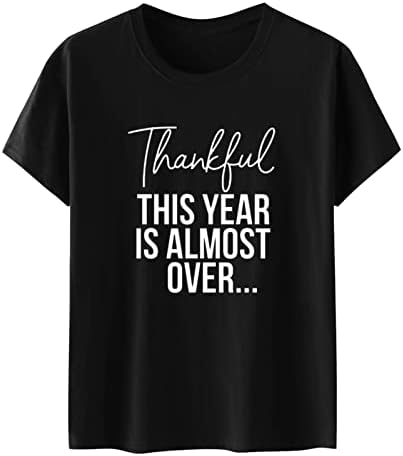 Majice srednje veličine ženske Ležerne jednobojne majice sa zabavnim slovima s okruglim vratom i kratkim rukavima jednobojne košulje