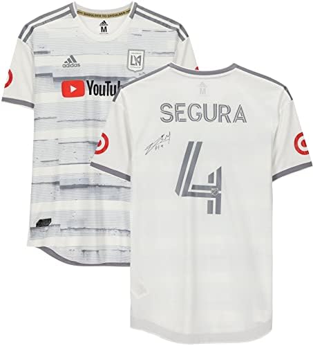 Eddie Segura LAFC Autografirani meč koji se koristi 4 White Jersey iz sezone 2020 MLS - Autografirani nogometni dresovi