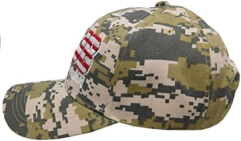 Passat meandar ' s prekrivanje zastave SAD-a, digitalna kamuflaža, Poliesterska kamuflaža, podesiva vezena bejzbolska kapa