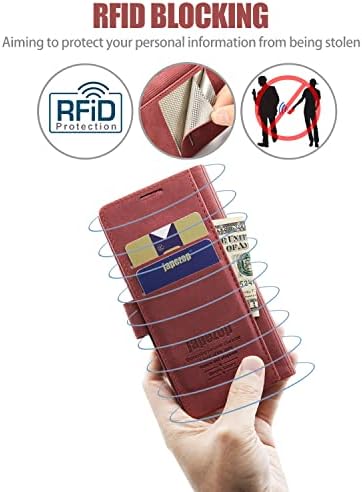 Torbica za Samsung Galaxy S22 5G, torbica-novčanik Galaxy S22 5G s RFID-blokadom, držač za kartice, magnetne stalak, kožna flip torbica-novčanik
