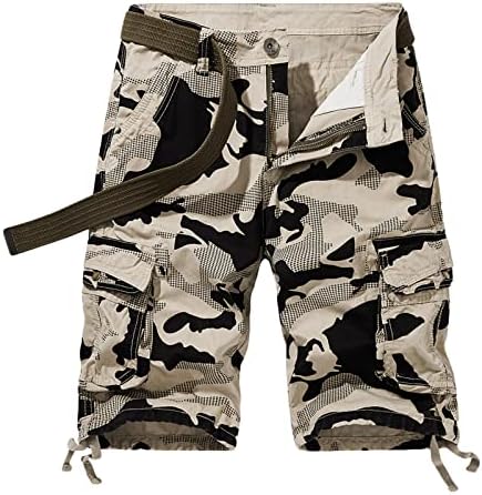 Muške camo camo teretne kratke hlače 2023 opuštene fit lagane treninge kratke kratke hlače kamuflage na otvorenom za trčanje s multi