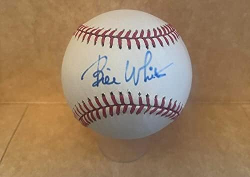 Bill White Yankees najavljivač A.L potpisao je Auto M.L. Baseball - Autografirani bejzbol