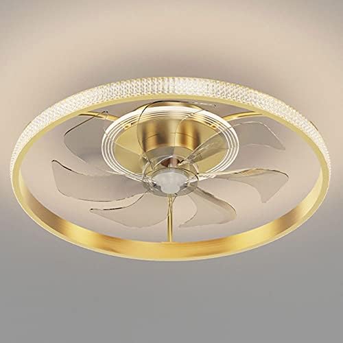 KMYX moderni kreativni ventilator Strop svjetlost kućišta Okrugla ventilatorska svjetiljka LED zatamnjena s udaljenim učvršćenjima