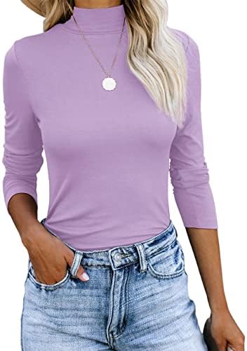Revetro žene povremene košulje s dugim rukavima podsmješni kratki vrhovi vrhovi Slim Fit Basic Light Light Plain majice