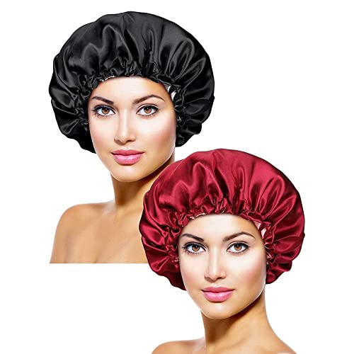 Veabest kape za tuširanje za žene 2 pakiranja za višekratnu upotrebu vodootporno podesiva ekstra velika kapica za kosu za tuširanje