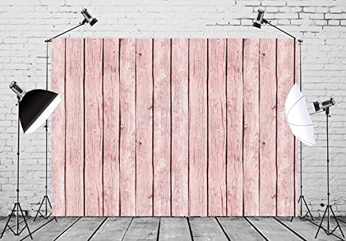 Loccor 9x6ft tkanina ružičasta rustikalna drvena pozadina za bebi tuš zastupnik za rođendan dekor proizvod djece mališana odraslih