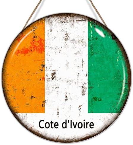 Cote d'Ivoire dobrodošlice vješalica za vrata cote d'Ivoire country zastave drvena znak Nacionalna zastava City SUVENTIR Poklon plak