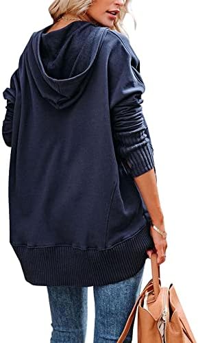 NQGSNTC Žene padaju dugi rukav v pulover kapuljača dukserica Varsity džempera s džepom plus odjeća
