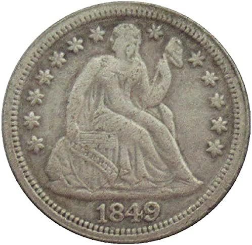 US Naqi 10 centi 1849. Srebrna kopija kopija Komemorativne kovanice