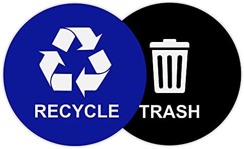 Naljepnica za recikliranje naljepnica za smeće okrugla naljepnica organizira recikliranje smeća-laminirani Vodootporni samoljepljivi