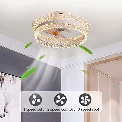 Cutyz lusteri, kristalni ventilator s stropnom rasvjetom LED zamršeni stropni stropni ventilator svjetla 360 ° Trese glave Umjereni
