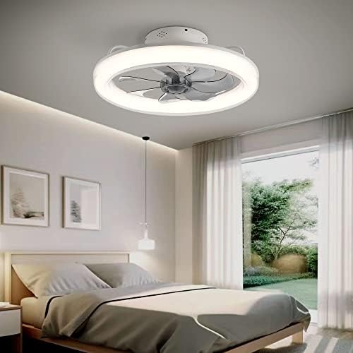 Niskoprofilni stropni ventilator s pozadinskim osvjetljenjem od 90, stropni ventilator s podesivim osvjetljenjem i 6-brzinskim reverzibilnim