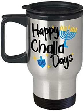 Sretni dani Challa Hannukah Pokloni Hannukah Putnička šalica Menorah Hannukah čaj za kavu čaj Hannukah Poklon za židovske Hannukah