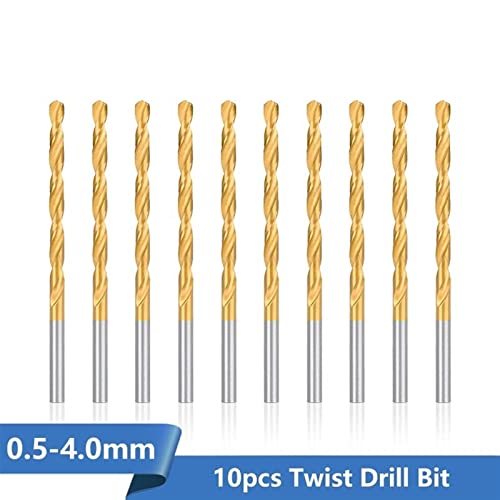 Twist Bušilica Bit od 0,5-4,0 mm bušilica metalna rupa obložena alati za obradu drveta za metalne bušilice od nehrđajućeg čelika 10pcs