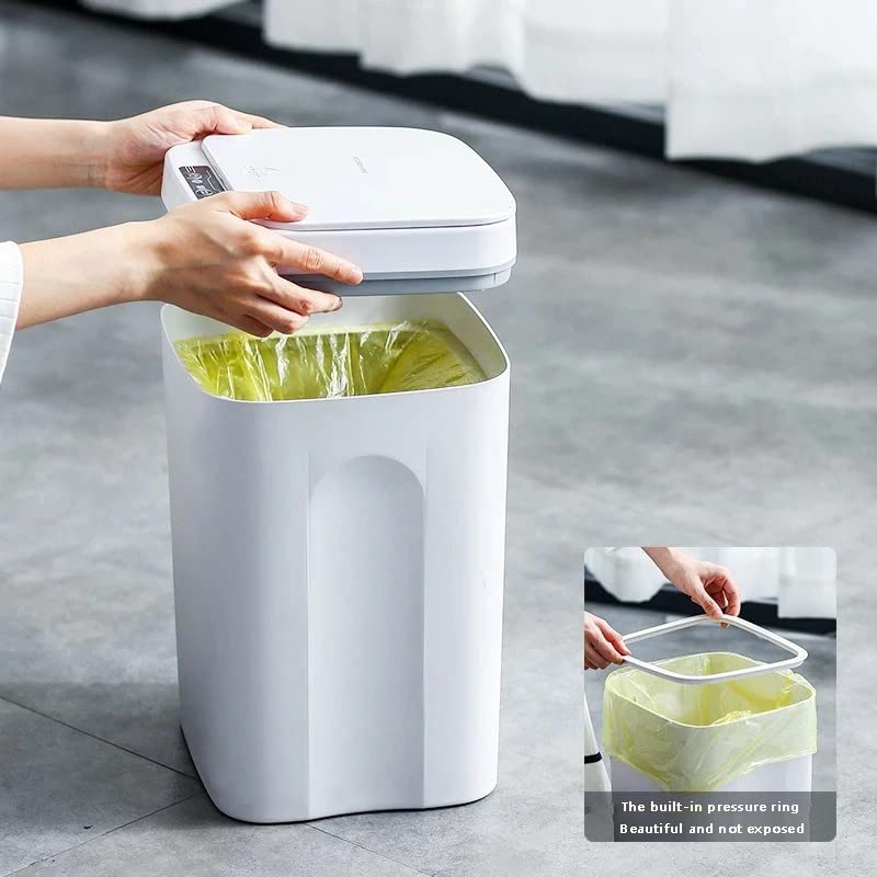 Kanta za smeće za kuhinju, 14L pametno indukcijsko smeće automatsko inteligentni senzor za prašinu Električni dodir za smeće za kuhinjsku