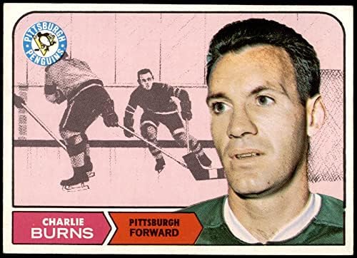 1968. Topps 108 Charlie Burns Pittsburgh Penguins EX/MT+ Penguins