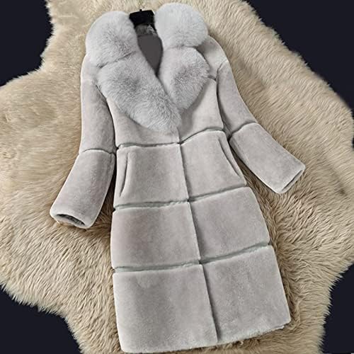 Modna odjeća Žene od umjetnih kaputa Elegantna gusta topla modna odjeća duga lažna plišana jakna topla i mekana zimska kaput
