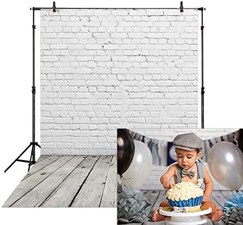 Tkanina 5.77 Stopa bijeli zid od opeke s drvenim podom pozadina za fotografiranje fotografija pozadina za fotografiranje novorođenčeta