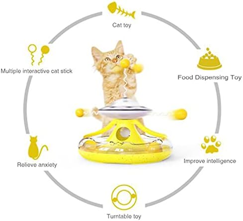 ABCD CAT COURDABLE, TRACK BOLD Vjetrenjača koja curi mačja igračka, smiješna mačja štap, igračka za mačje, interaktivna koturaljkaša