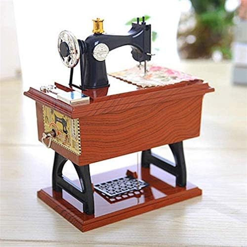 Alremo Huangxing - Music Box šivaći stroj mehanički darovni stol Dekoracija home dnevne potrepštine glazbena kutija za ukrašavanje