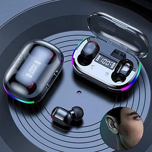 Bluetooth 5.3 Bežični uši u ušnom svjetlosnom slušalicama ugrađeni mikrofon IPX5 Vodootporan immersiv premium zvučne slušalice s futrolom