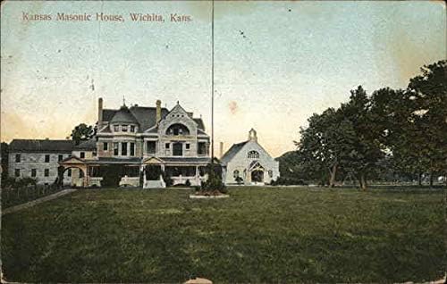 Kansas masonska kuća Wichita KS Originalna antička razglednica 1909