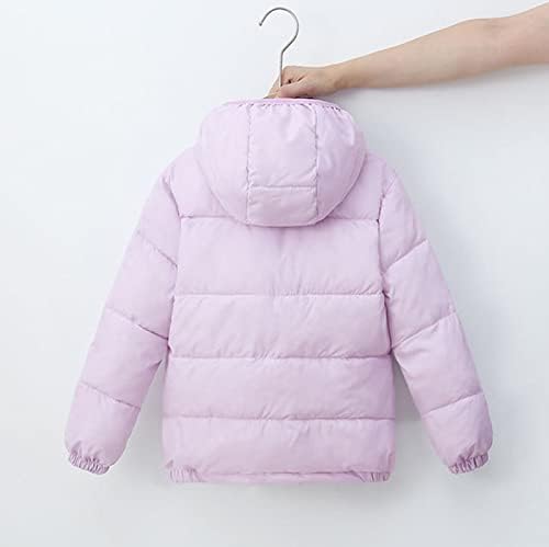 Malini za djecu Djevojke djevojčice zima topla jakna Otvorna odjeća Čvrsti kaputi s kapuljačama dolje ispunjavaju Outlear 9 -godišnji
