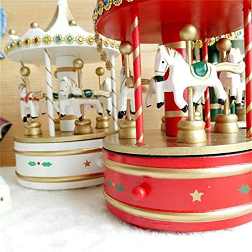 SFMZCM Drvena klasična glazbena kutija za glazbene karuse Slatke božićne ukrase (boja: D, veličina