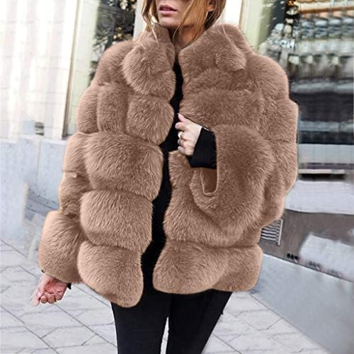 Jakna žena topla zimska jakna toplo kratka plus rukav krzneni kaputi kaputi su kaputi od lažnih kaputa