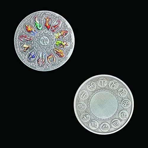 Prekrasna zviježđanja zodijaka Šareni suvenirni novčići 40 * 3 mm bez purha