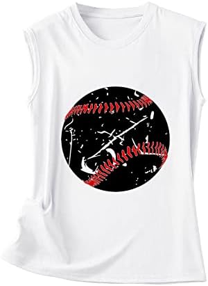 Baseball mama tenk vrhovi žene povremene grafičke majice bez rukava Print ljetni vrhovi Slatki pokloni za žene za žene