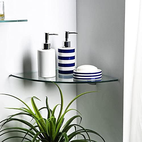 DVTEL akrilna prozirna polica u obliku ventilatora, trokutasta polica, laminat od pleksiglasa, kut za kupaonicu pogodan za kupaonicu