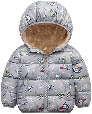 Nagub Toddler Kids Dječaci Djevojčice djevojke zima toplo gusta jakna od fleka zeko kaputi s kapuljača podstavljena dječja zimska jakna