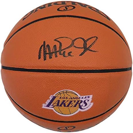 Magic Johnson potpisao je Spalding Lakers logotip igara replika NBA košarka - Košarka s autogramima