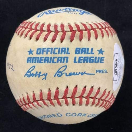Yogi Berra potpisao bejzbol Rawlings NYY Autograph Hall of Fame 1972 Naspis JSA - Autografirani bejzbols
