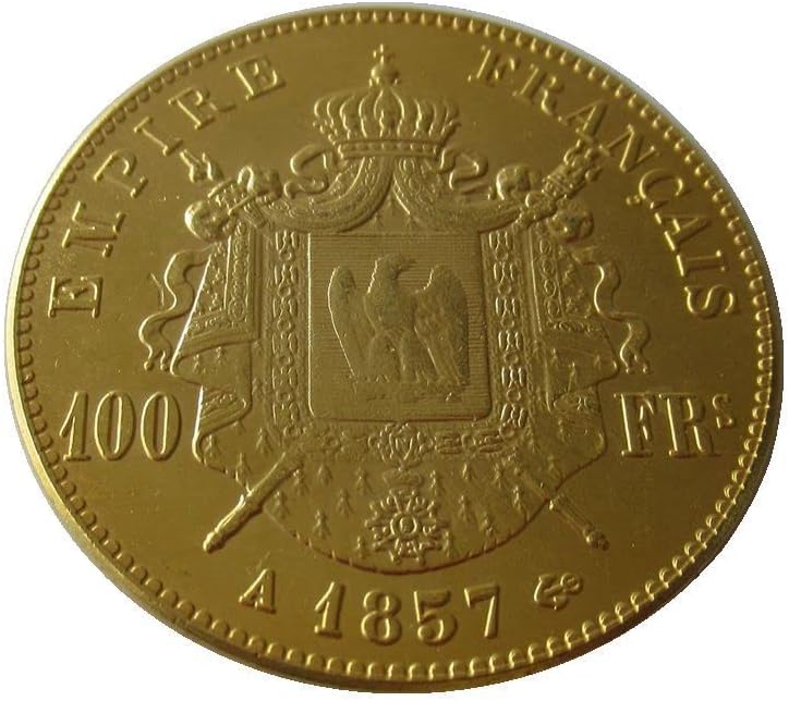 100 franaka 1855-1859. Neobavezni francuski frack inozemna kopija zlatna komemorativna kovanica