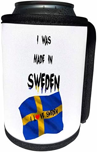 3Drose tekst preko zastave rekavši da sam napravljen u Švedskoj - Can hladni omotač boca