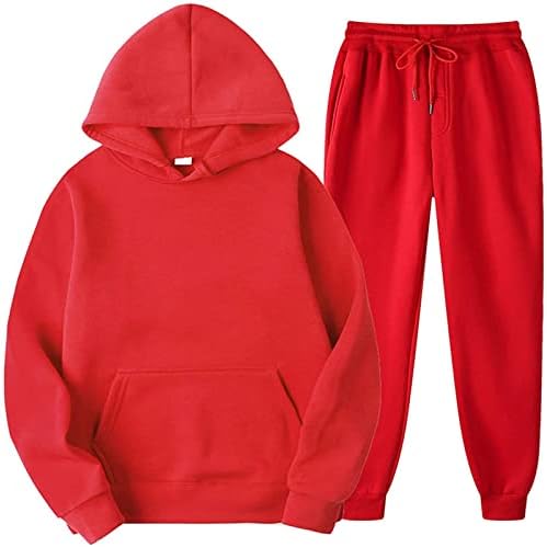 BadHub Solid TrackSuit za muškarce i žene 2pcs Outfits Dugi rukav pulover kapuljača + hlače Sport Athletic Sweatsuit