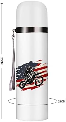 Dirt Bike Motocross američka zastava izolirana boca vode od 19 oz nehrđajućeg čelika za piće za piće sportsko kampiranje planinarenje