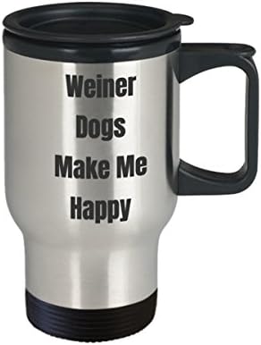 Weiner Dogs Putnička šalica Smiješna ideja za poklon za kavu za ljubitelje ljubitelja uzgajivača obožavatelja jazavca weener wiener