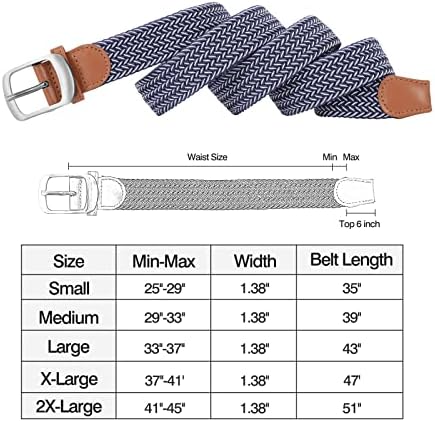 ; Pleteni pojas rastezljivi pojas za muškarce i žene raznobojni tkani pojas za golf elastični platneni pojas