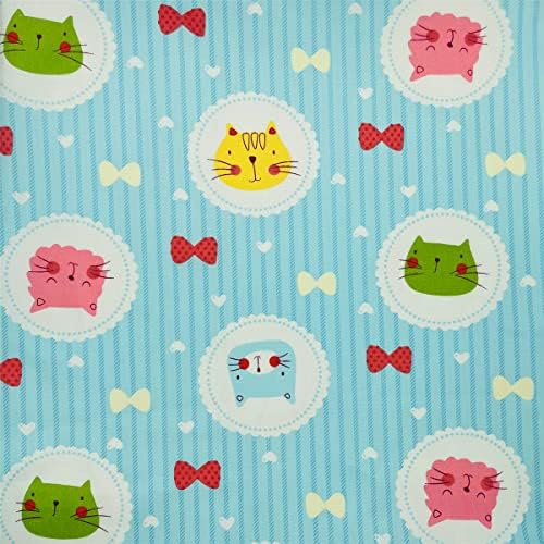 Kvadrati od tkanine mačka za djecu, Kompleti za šivanje za djevojčice, pamučna tkanina 42-5 kvadrati za šivanje popluna za šivanje