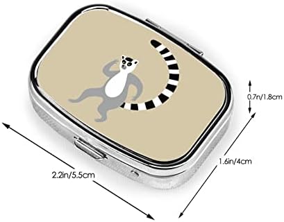Lemuroidea Square Mini tableta s kolica s ogledalom prijateljskim prijenosnim kompaktnim odjeljcima kutija za tablete